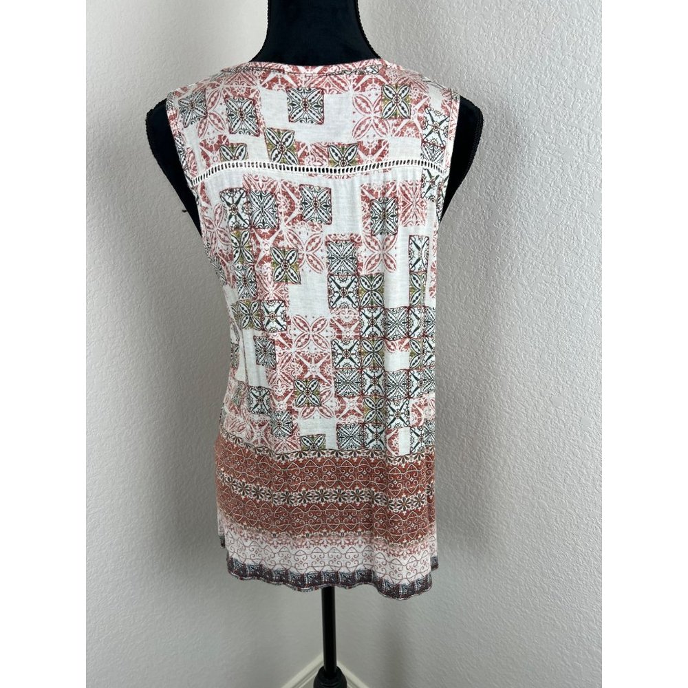 Rose + Olive Sleeveless Top, Medium - Picture 4 of 12